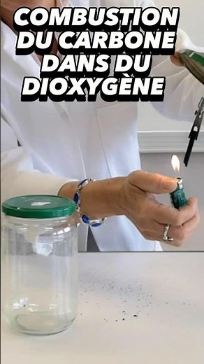 COMBUSTION DU CARBONE DANS DU DIOXYGÈNE. #combustion #chimie #experience#experiment#chemistry#short