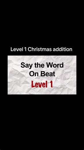 Say the Word on Beat Challenge for Christmas Fun