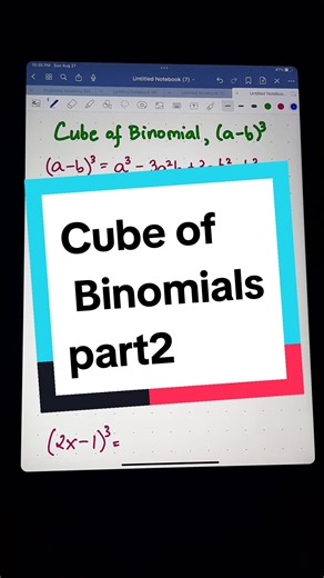 Cube of Binomials Shortcut Method
