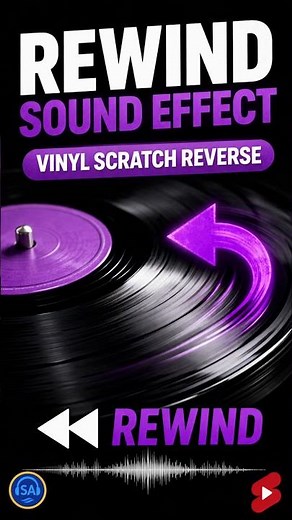 ⏪ Rewind Sound Effect – Vinyl Scratch Reverse #Shorts