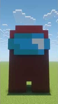 Building the BEST Among Us Statue in Minecraft! 🚀🔴✨ #minecraft #tutorial #shorts