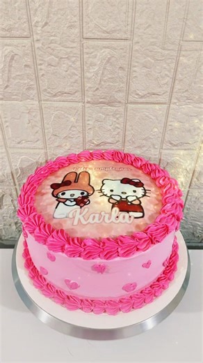 MY MELODY & HELLO KITTY CAKE🎂🩷✨#mymelody #hellokitty #torta #pastel #karla #pinkcake #mirelatortas