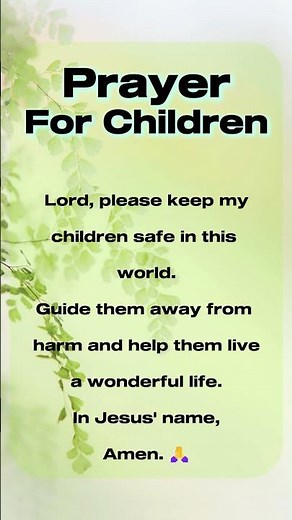 Short Prayer for Children’s Protection 🙏✨ | Powerful Blessing Over Your Kids #divineprayer