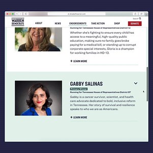 51K views · 2K reactions | Everyone's watching the top of the ticket—and rightfully so. Donald Trump is a threat to our rights, values, and democracy. But change must also grow from the ground up. Read up on the amazing local candidates I've endorsed, and sign up to help them win: ElizabethWarren.com/Endorsements | Elizabeth Warren | Facebook
