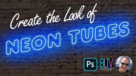 Photoshop: How to quickly create the look of a NEON SIGN!