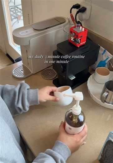 one iced vanilla oat latte pls ☕️ been loving our new @Nespresso Vertuo Up contrary to some bad reviews we've been seeing @Nespresso USA @Oatly @pink House Alchemy #morningcoffee