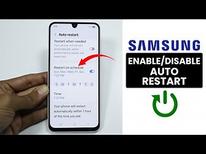 Samsung Phone: Turn On/Off Auto Restart | Schedule Auto Restart