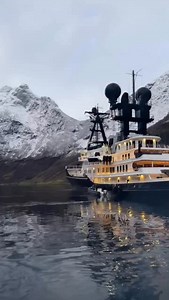 This is the 285-foot, $80M “Arctic P” owned by Gretel Packer, an Australian businesswoman and philanthropist. Her father Kerry Packer was a media mogul who was the richest man in Australia when he passed in 2005. “Arctic P” is pictured here in the fjords of Norway, where she is currently cruising. She is well suited for the task having started life in 1969 as an icebreaker, before being converted into a yacht. “Arctic P’s” presence in Norway in the winter is indicative of a larger trend among th