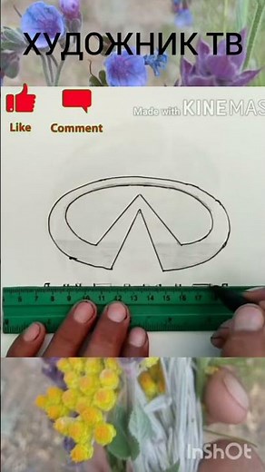 How to draw a INFINITI logo #drawing #art #youtubeshorts #howtodraw #shortsvideo #shorts