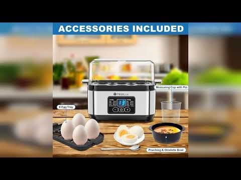 Review: Electric Rapid Egg Cooker, 6 Egg Capacity for Hard Boiled Eggs, Poached Eggs, Scramble...