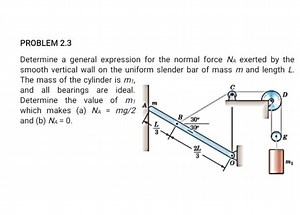 PROBLEM 2.3Determine a general expression for the normal force... | Filo