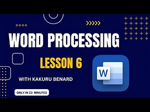 Word Processing Lesson 6