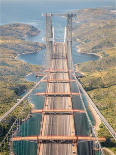 Suspension Bridge Construction Timelapse