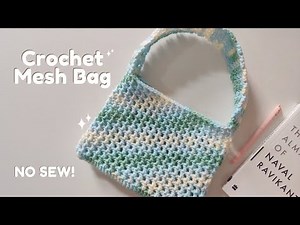 🌿 How to Crochet Cutest Mesh Bag| Easy Step-by-Step Tutorial 🌿