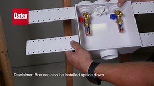 Oatey 38569 Quadtro Washing Machine Outlet Box, Hammer Arrestors, 1/4 Turn, Copper