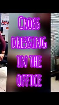 Crossdressing in the office with my boss’s clothes