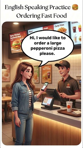 Ordering Food in English 🍔 | Easy English Speaking Practice #englishpractice #english