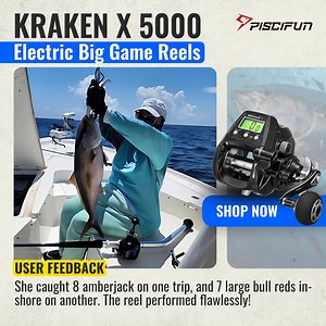 🎣 Looking for nonstop power at 1500 ft depths? Kraken X 5000’s Japanese motor and 5000 mAh battery keep you running strong all day. ⚡️ 🔸 Problem Solved Conventional electric reels lose juice and reliability in deep water—Kraken X 5000 thrives down to 1500 ft with compact, corrosion-proof construction. 🔸 Why Customers Love It ✅ Powerful Japanese Motor – 70% energy efficiency for instant torque ✅ Aircraft-Grade Aluminum Housing – Compact, corrosion-resistant strength ✅ Well-Sealed 12 1 Ball Bea