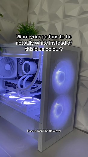 Customizing NZXT H3 Flow PC Fans for True White