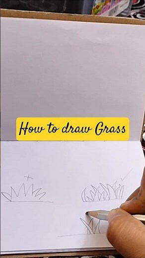 How to draw Grass step by step #grass #drawingtutorial #drawing #viralshort #shorts