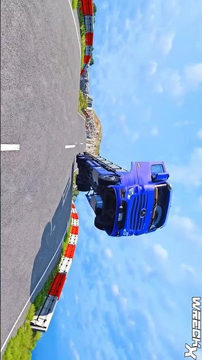 The Wavy Road DESTROYS This Heavy Truck 💀 | BeamNG Drive #beamngdrive #shorts