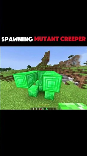 How to Spawn a Mutant Creeper in Minecraft! 💥 #minecraft #shorts