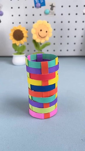 30K views · 100 reactions | Paper Weaving Pen Stand #paper #weaving #penstand #craft #diy #desk #organizer #reuse #creative #handmade | paper craft ideas | Facebook