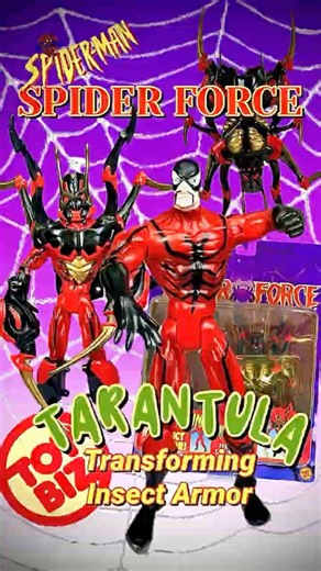 Tarantula ToyBiz Spider-Man The Animated Series Spider Force Transforming Insect Armor #toyvideo
