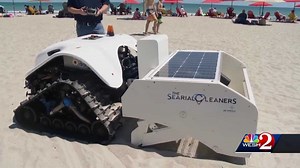 Beach-cleaning robot collects tiny plastic waste to clean Florida beaches