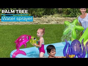 H2OGO! Fantastic Aquarium Inflatable Kids Water Play Center with Slide