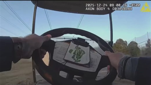 Video shows police chasing man in golf cart