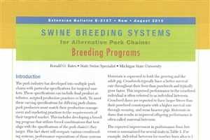 Swine Breeding Systems for Alternative Pork Chains: Breeding Programs