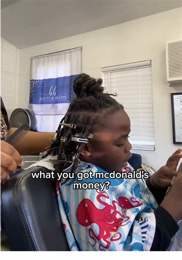 Love my little man🤣☺️#beautyandbraids #foryoupage #foryourpage #kidsoftiktok @McDonald’s