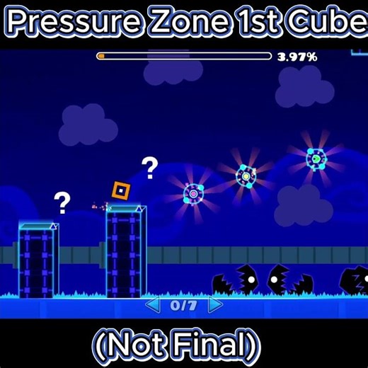 Pressure Zone 1st Cube (Not Final) #geometrydash #gaming