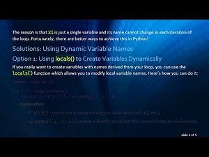 How to Change the Name of a Variable in a Loop Using Python