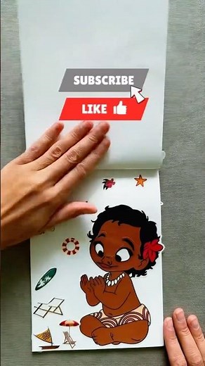 Moana & Friends Sticker Book ASMR ✨ Paper DIY Fun!