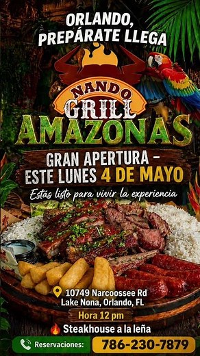GRAND OPENING 🔥 Nando Grill Amazonas in Lake Nona | Wood-Fire Steak Experience
