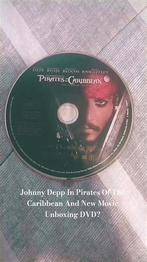 Johnny Depp In Pirates Of The Caribbean And New Movie Unboxing DVD? 📀🏴‍☠️🦜⚔️🪙💰