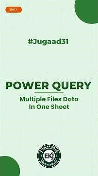 Merge Multiple Excel Files Automatically | Power Query From Folder | Excel Trick