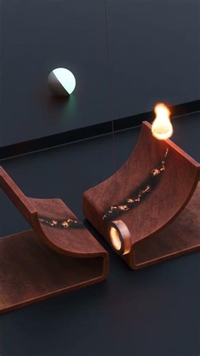 Burning Synchronised Pendulum | Motion graphics in blender.