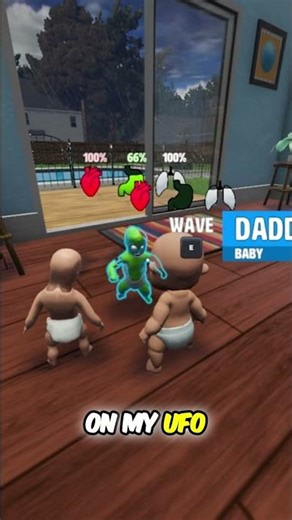 #13 Babies Meet Green Alien UFO Invitation Or Alien Trap