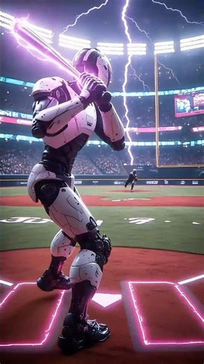 He hit it so hard he BROKE the game🤯 Mecha Batter causes SYSTEM ERROR! ⚡️ #baseball #mlb #cyberpunk