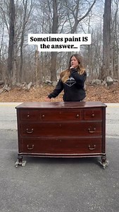 Details 👇🏻 - Cleaned and removed hardware - Glued and clamped repairs - Scuff sanded with 220 grit - Primed - Filled in scratches with plastic wood - Sprayed clear shellac to fix bleed through - Sanded everything smooth with 220 grit - Painted with enamel paint - Refreshed hardware - Cleaned and conditioned drawers #furnitureflip #flippingfurniture #beforeandafter #diyfurniture #painteddresser paintedfurniture | Moonlight Market