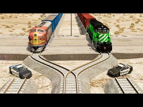 Epic Trains vs Zig Zag Railway Crashes #95 – BeamNG.drive | BeamNG High Speed