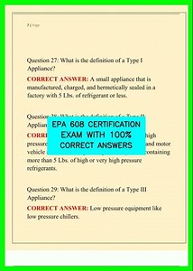 EPA 608 CERTIFICATION EXAM WITH 100% CORRECT ANSWERS video