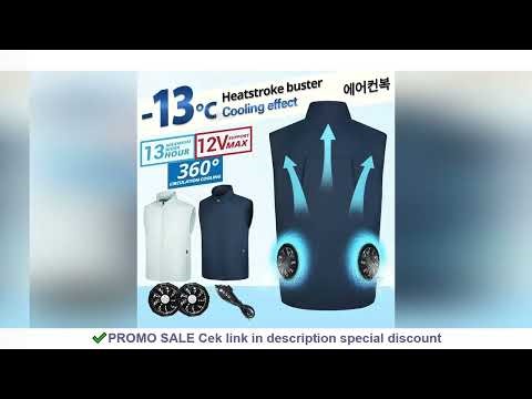 2024 Cool Vest Wearable Cooling Fan Vest Air-conditioned Clothes Cooling 13 Hours for High Temperatu