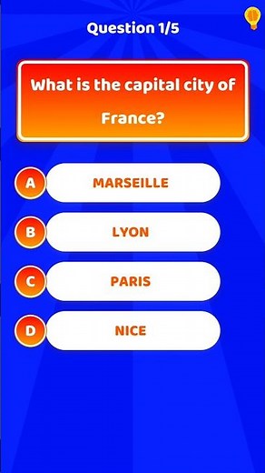 🌍 Can You Score 5/5 On This Easy Capitals Quiz? 🏛️