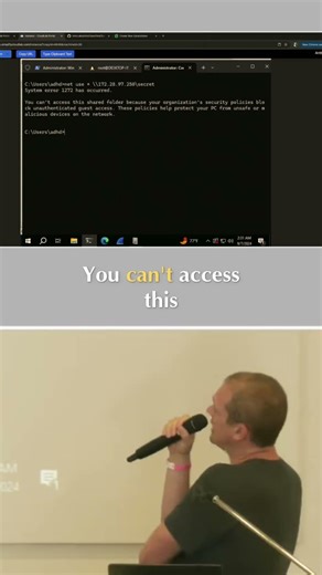 Microsoft Shared Folder Error 1272: Security Policy Explained #shorts