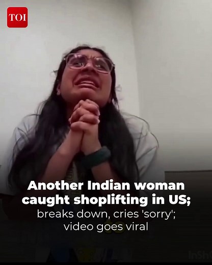 In an undated viral video shows an Indian woman crying and pleading with US officers, claiming she "forgot to pay" for items. The video sparked outrage on social media, with many calling it an embarrassment and saying it damages the reputation of the Indian community overseas. More details 🔗 http://toi.in/UJ2K6b #ViralVideo #IndianWoman #USNews #Shoplifting | The Times of India | India