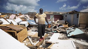 In Abaco Islands, the letter D marks the site of a grim recovery effort